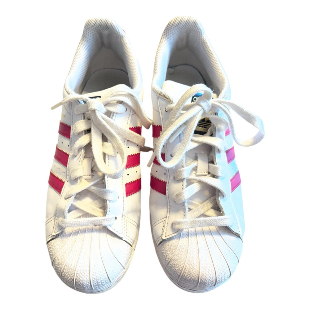 Adidas | Bright Pink and White Classic Leather Superstar - Picture 5 of 12